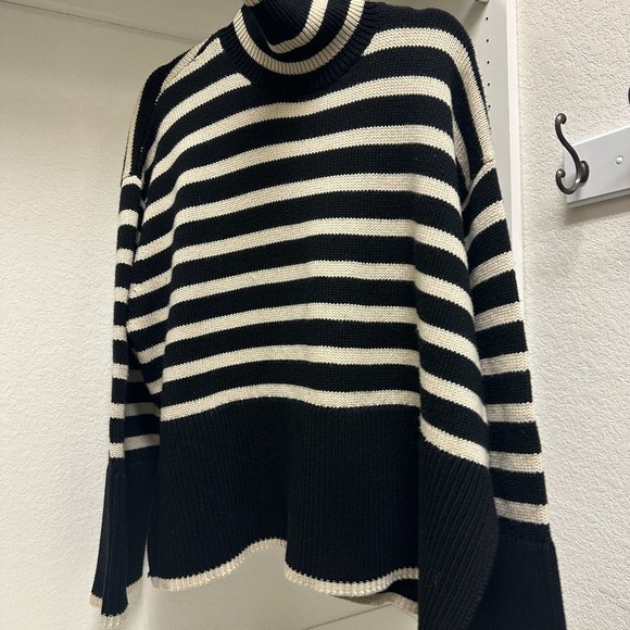 Toteme Black & White Signature Sweater (Black Stripes) - Picture 3 of 6